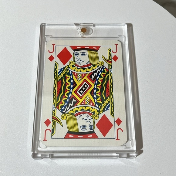 LOUIS VUITTON VINTAGE JACK OF DIAMONDS PLAYING CARD KEYCHAIN. EUC - Picture 3 of 4